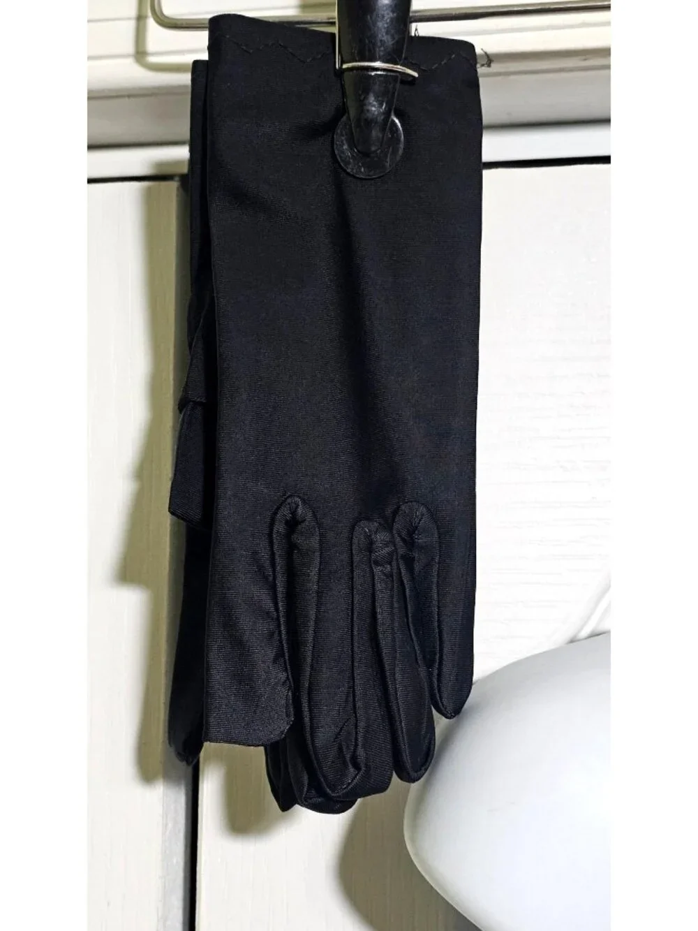 Roaring 20s Flapper Costume Girls 12-14 Great Gatsby Dress Black Red Boa Gloves - Picture 5 of 6
